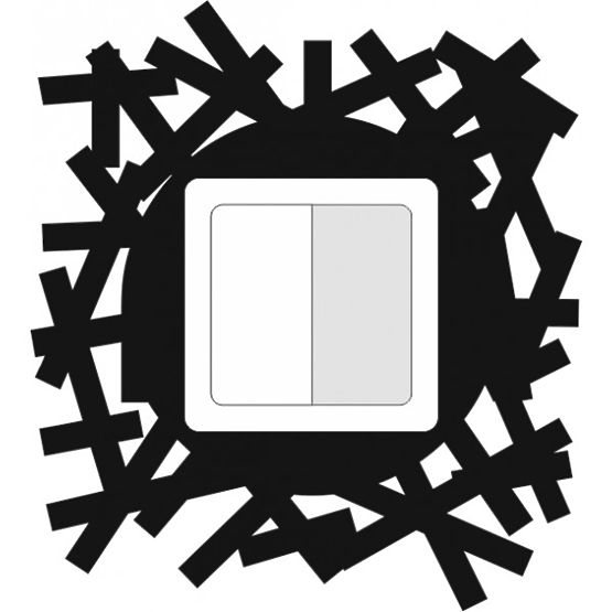 Selbstklebender Textil-Lichtschalterschutz - Puzzle