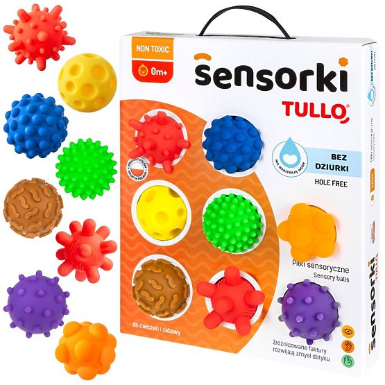 Sensorische Bälle Tullo - 8 Bälle ohne Öffnungen