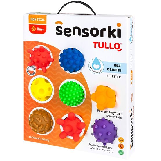 Sensorische Bälle Tullo - 8 Bälle ohne Öffnungen