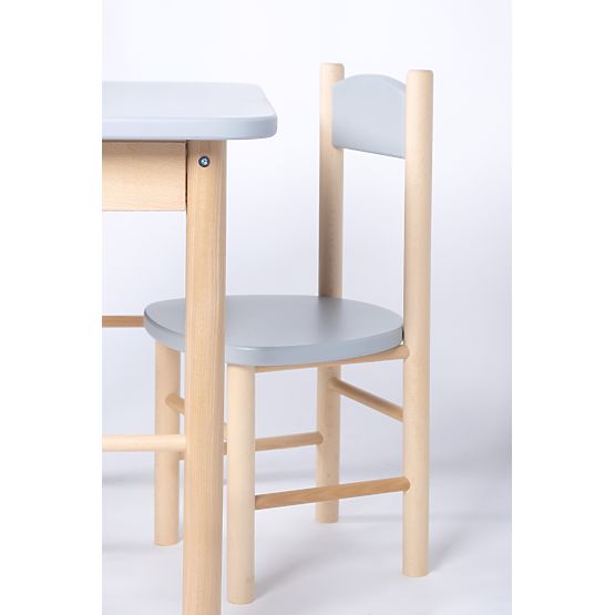 Set aus Tisch und Stühlen Simple - grau