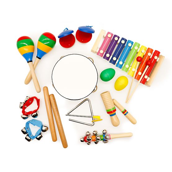Set mit 10 Musikinstrumenten