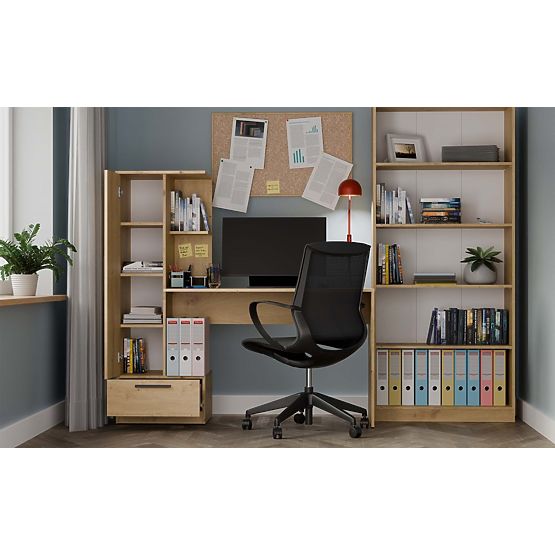 Set Schreibtisch + Regal COSMO EICHE ARTISAN