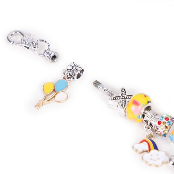 Set zur Herstellung von Armbändern, Halsketten, Anhängern, Perlen 66 Elemente + Organizer und Tasche