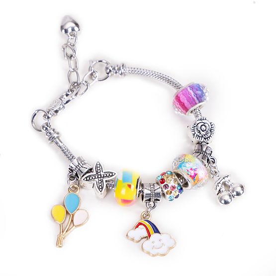 Set zur Herstellung von Armbändern, Halsketten, Anhängern, Perlen 66 Elemente + Organizer und Tasche