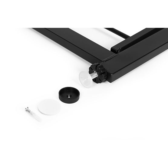 Sicherheitsbarriere 74-105 cm für Treppen und Türen, Stahl, Zusatzpaneele, schwarz ECOTOYS