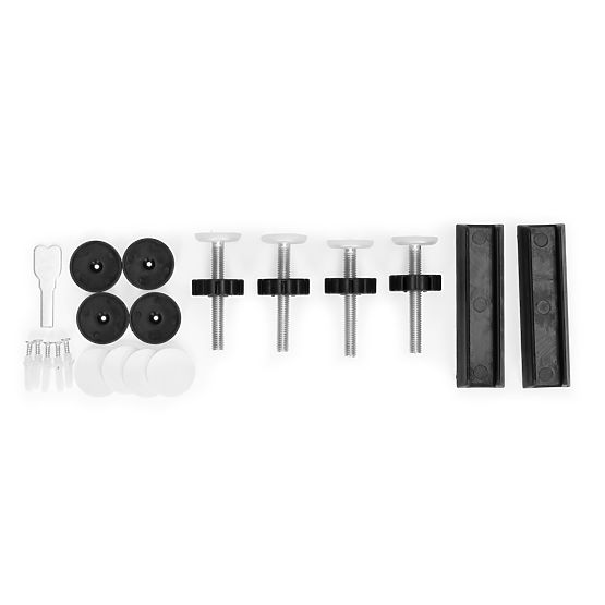 Sicherheitsbarriere 74-105 cm für Treppen und Türen, Stahl, Zusatzpaneele, schwarz ECOTOYS