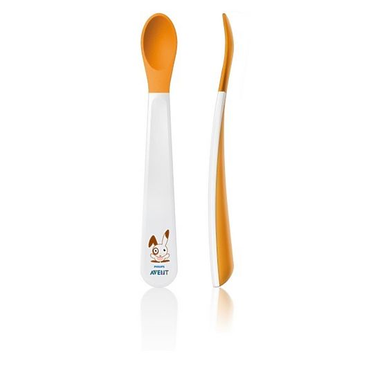 Silikon teelöffel Avent 6m+ - 2ks Orange