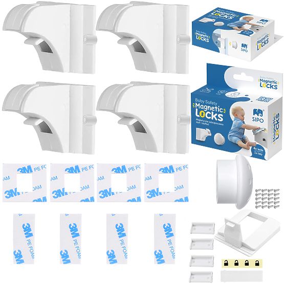 SIPO Magnetschlösser für Schränke und Schubladen - 4 Stk