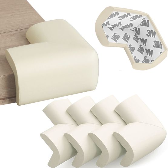 SIPO Schaumstoffschutz für Möbelecken, beige - 4 Stk