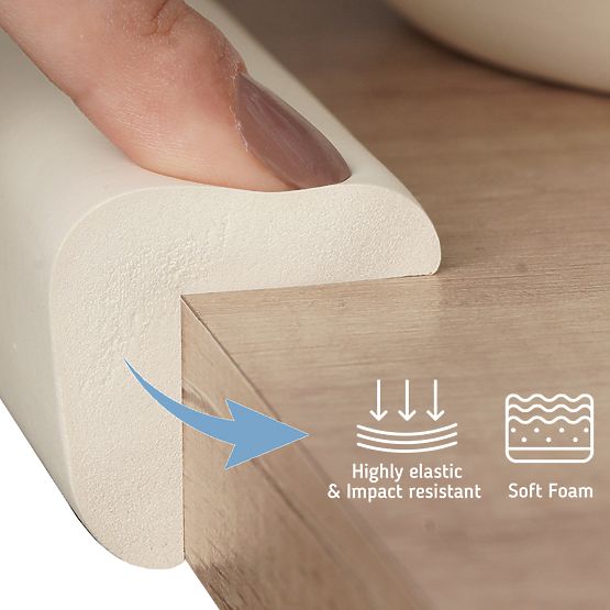 SIPO Schaumstoffschutz für Möbelecken, beige - 4 Stk