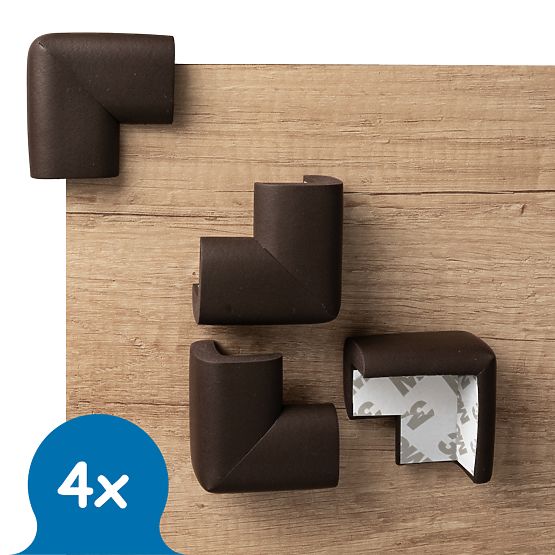 SIPO Schaumstoffschutz für Möbelecken, schwarz - 4 Stk