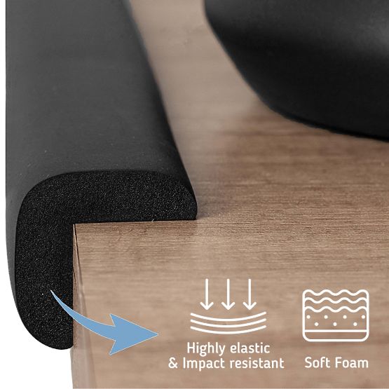 SIPO Schutzband für Möbelkanten, schwarz - 1 Stk