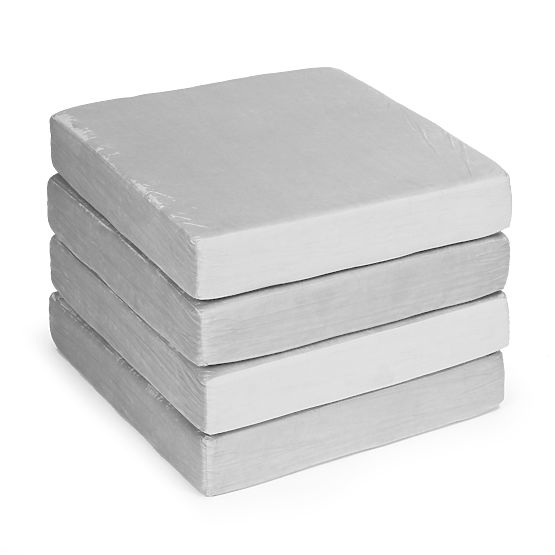 Großes faltbares modulares Kindersofa 2-Sitzer DIY 10 weiche Kissen - grau ECOTOYS