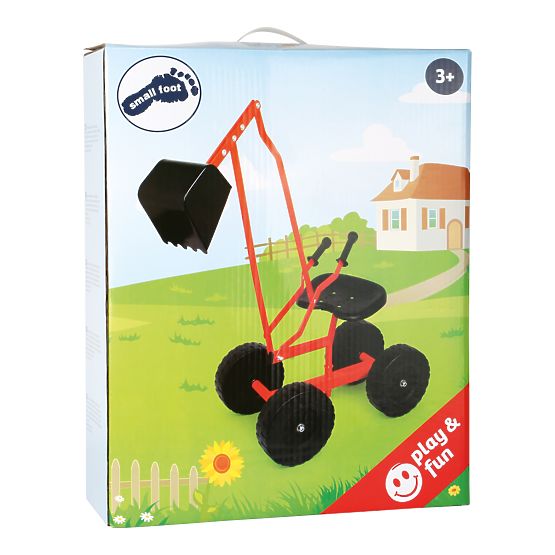 Kleiner Fußbagger mit Rädern