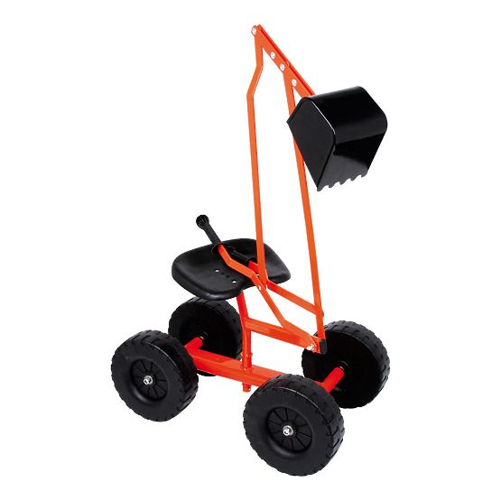 Kleiner Fußbagger mit Rädern