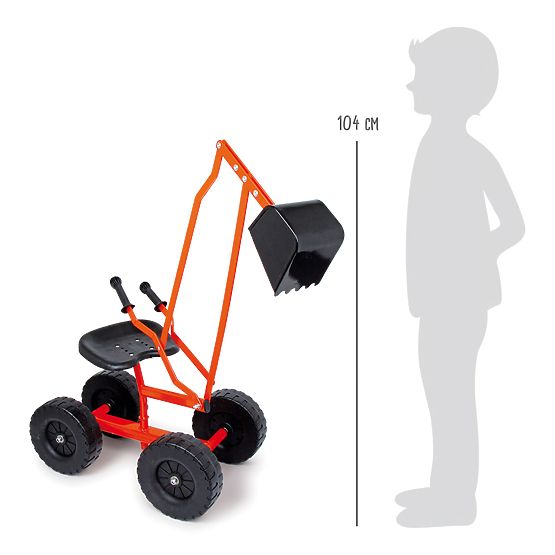 Kleiner Fußbagger mit Rädern