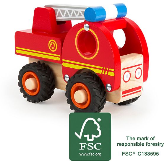 small foot Holz-Feuerwehrauto mit Leiter