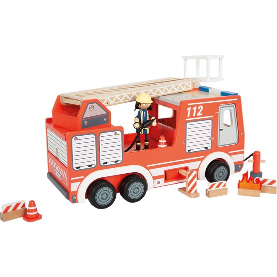 small foot Holz-Feuerwehrauto
