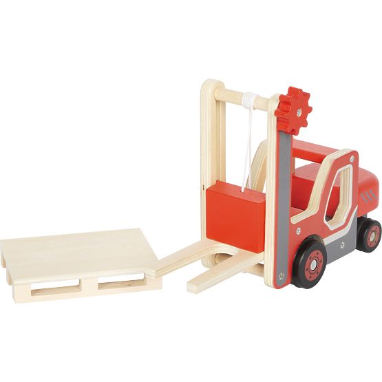 small foot Holz-Gabelstapler mit Palette