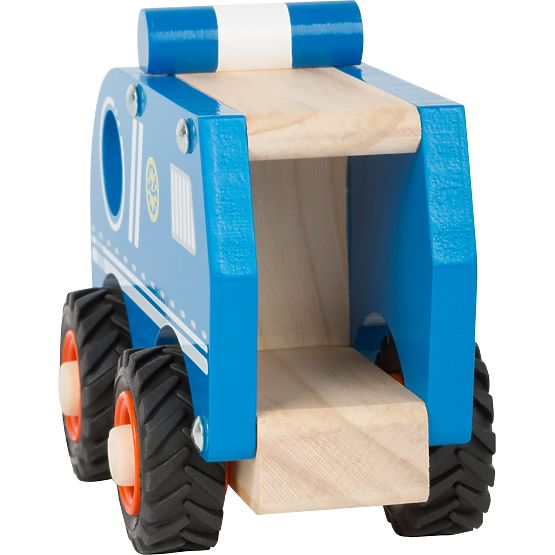 small foot Holz Polizeiauto