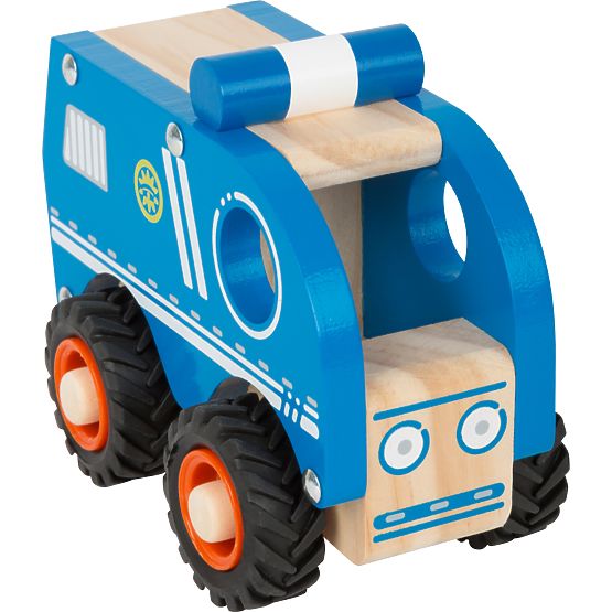 small foot Holz Polizeiauto