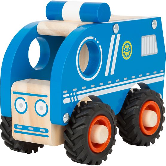 small foot Holz Polizeiauto