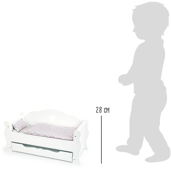 small foot Holzpuppenbett weiß