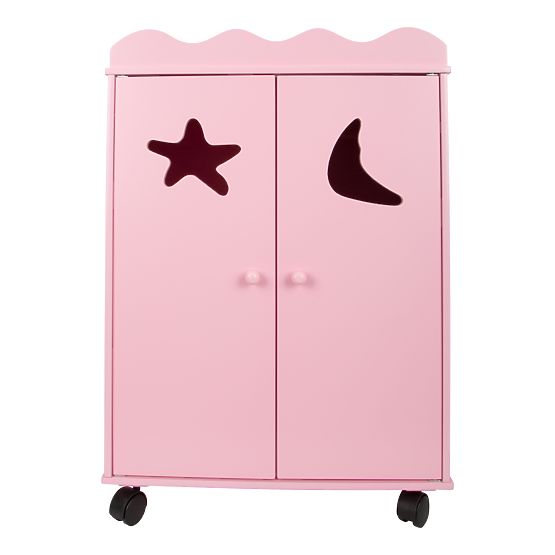 small foot Holzpuppenschrank rosa