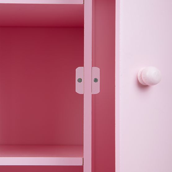 small foot Holzpuppenschrank rosa