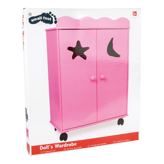 small foot Holzpuppenschrank rosa