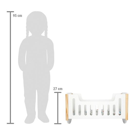 small foot Holzpuppenwiege Little Button