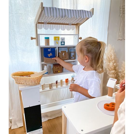 small foot Holztransportkiste mit Milchflaschen Fresh