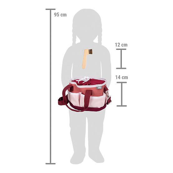 small foot Pferdepflege-Set mit Tasche rot