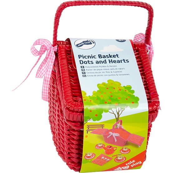 small foot Picknickkorb Dots and Hearts