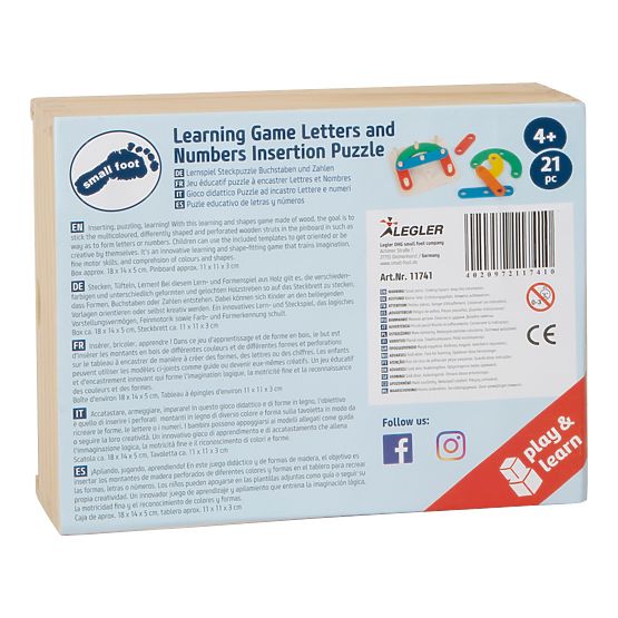 Small Foot Puzzlespiel Buchstaben und Zahlen