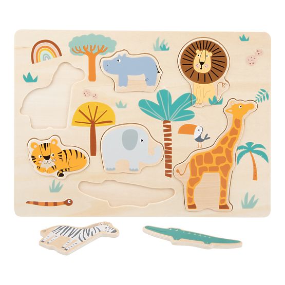 Small Foot Insert Holzpuzzle Safari