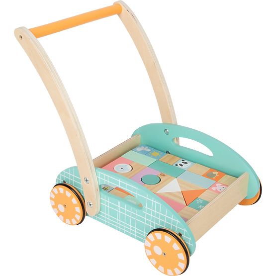 small foot Wagen mit Bausteinen