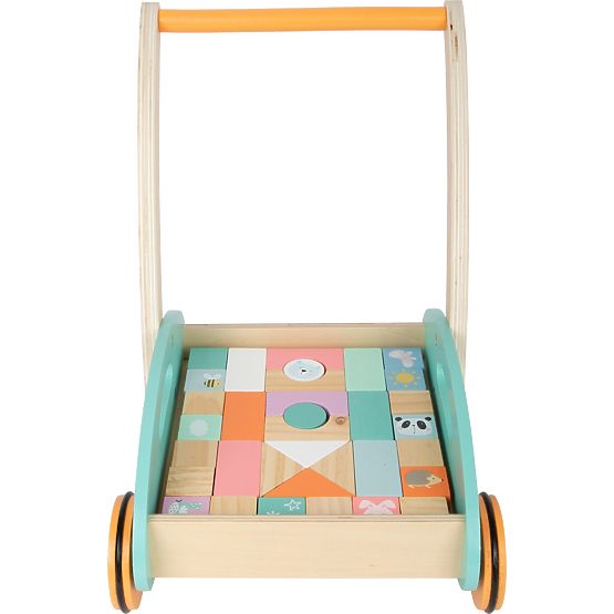 small foot Wagen mit Bausteinen