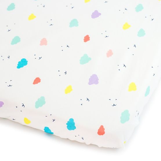 Spannbettbezug mit ein gummiband - Bunt wolken