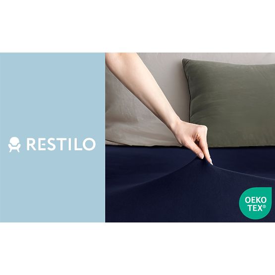 Spannbettlaken AMBER Farbe Marineblau klassischer Stil Material Jersey 80-90x200 DecoKing