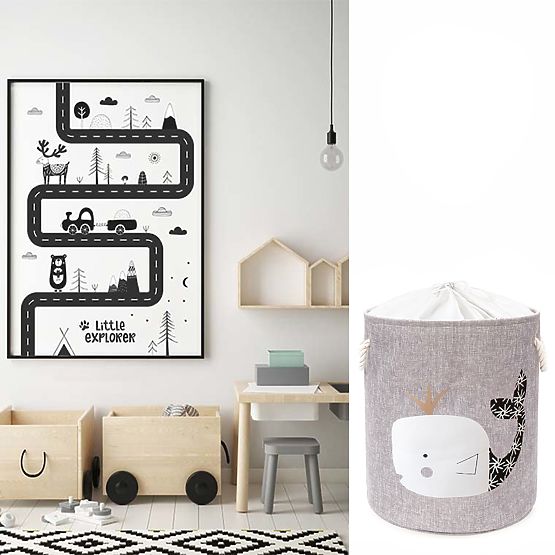 Spielzeugkorb XL - Wal