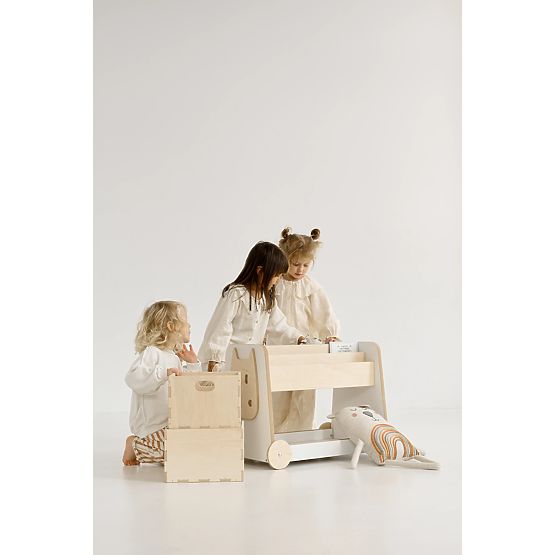 Spielzeugregal mit Rollen