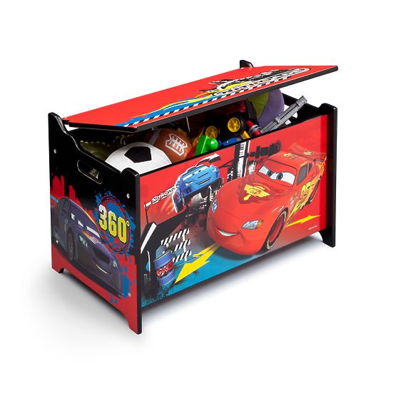 Spielzeugtruhe aus Holz - Cars 2