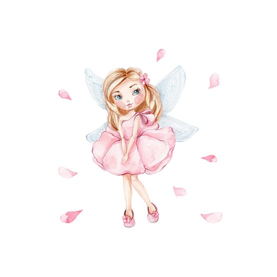 Spielzeugtruhe Daria weiß mit Druck Schlafende Prinzessin