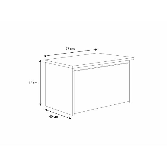 Spielzeugtruhe Daria weiß mit Hai-Druck