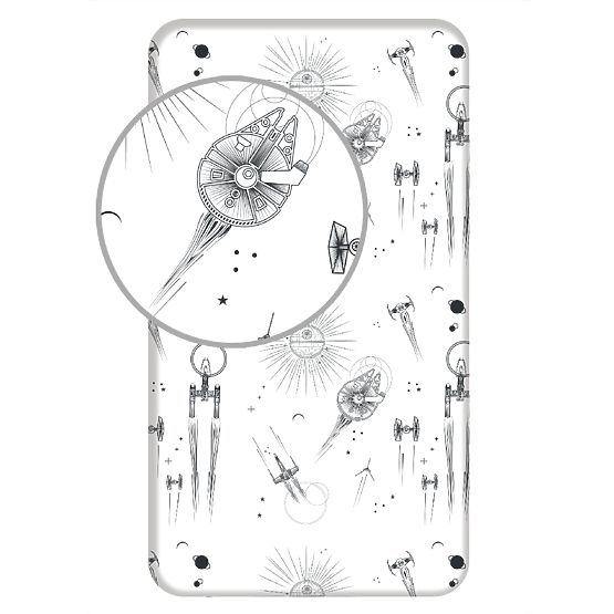 Star Wars-Blatt 90 x 200 + 25 cm