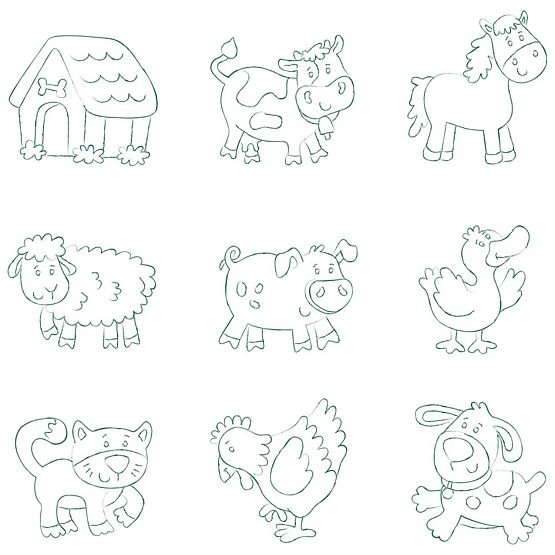Stempel und Puzzle 2 in 1 Bauernhof
