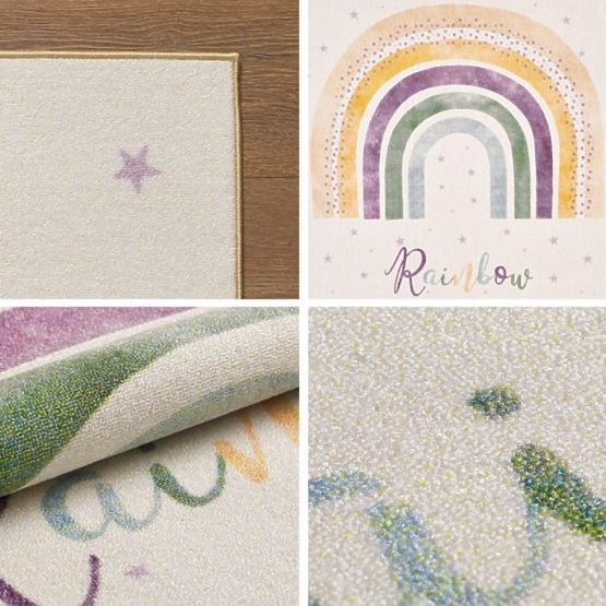 Stück Kinderteppich Play - Regenbogen