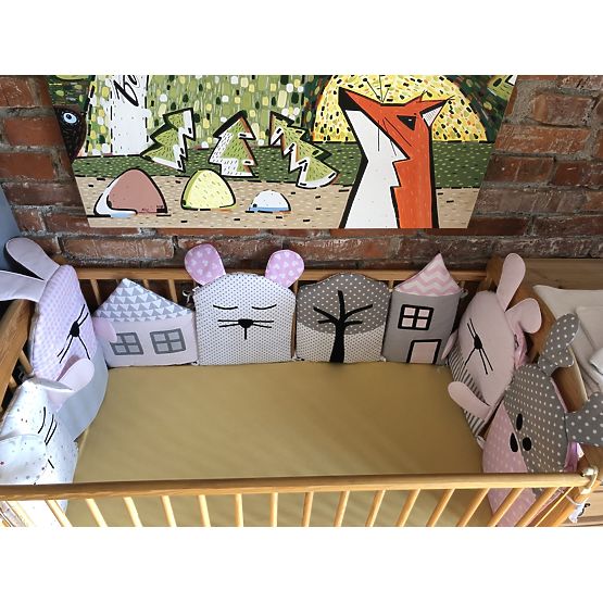 Sweet Dream - Modulares Bettmantinel - rosa-grau