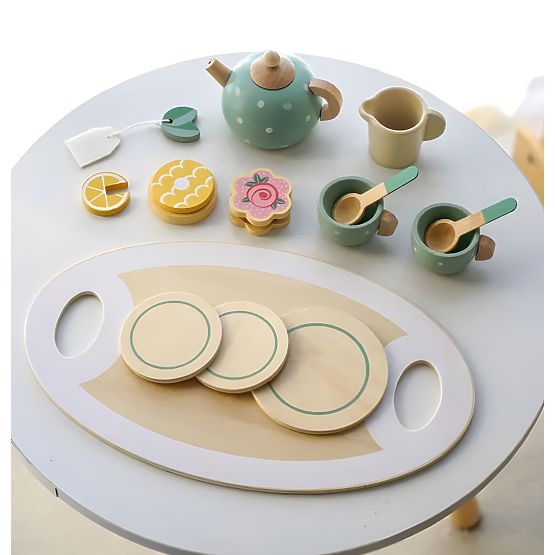 Tee- und Kaffeeservice mit Süßigkeiten Tassen Kanne Tablett ECOTOYS